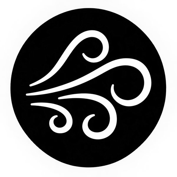 Circular wind logo with transparent background